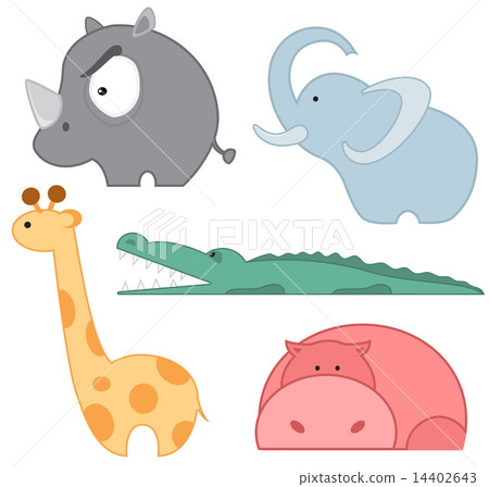 Zoo animals icon set Zoo animals icon set 14402643