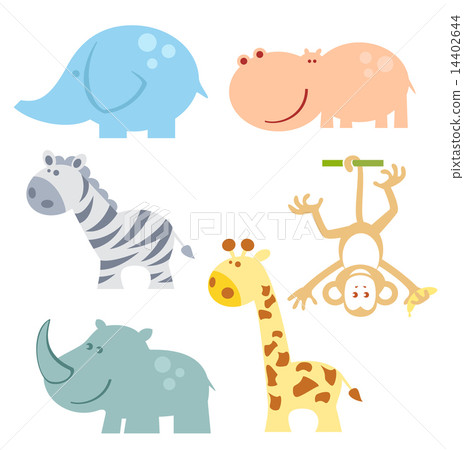 Zoo animals icon set Zoo animals icon set 14402644