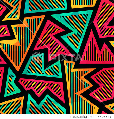 bright geometric seamless pattern - Stock Illustration [14406325] - PIXTA