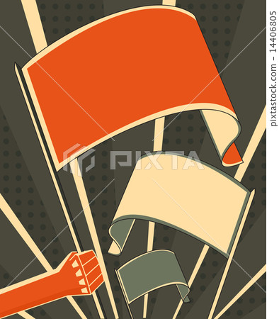 hand holding a flag 14406805