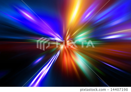 speed motion on night road speed motion on night road 14407198