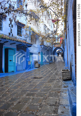 Blue city smoky to rain Chefchaouen 14407806
