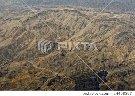 oman mountains aerial view landscape 14408597