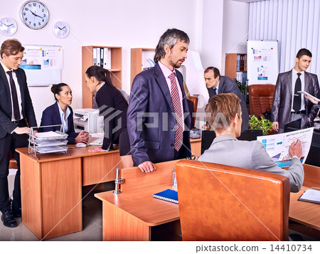 Group business people in office. Group business people in office. 14410734