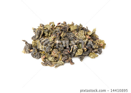 Chinese green oolong tea isolated on white Chinese green oolong tea isolated on white 14410895