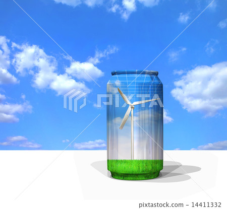 A windmill in an aluminum can 14411332