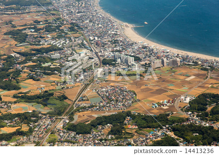 Aerial photograph near the Miura coast 14413236