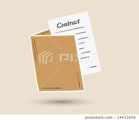 folder with contract paper folder with contract paper 14413856