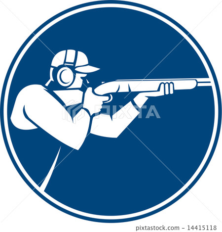 Trap Shooting Shotgun Circle Icon 14415118