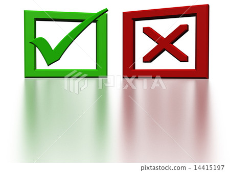 Checkbox and Cross 3D 14415197