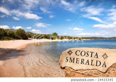 ocean coastline in Costa Smeralda, Sardinia, Italy ocean coastline in Costa Smeralda, Sardinia, Italy 14415345