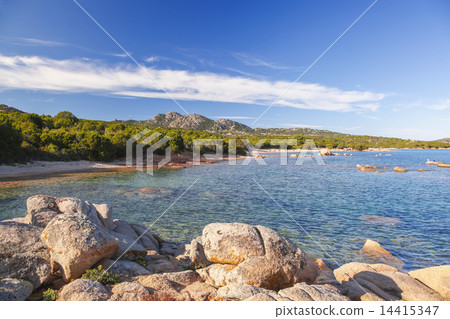ocean coastline in Costa Smeralda, Sardinia, Italy ocean coastline in Costa Smeralda, Sardinia, Italy 14415347