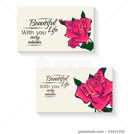 business cards with flowers business cards with flowers 14415391