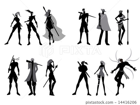 人物剪影 人物剪影 14416206