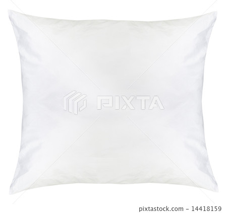 White pillow on isolated white background White pillow on isolated white background 14418159