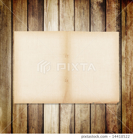 old paper on brown wood texture with natural linen old paper on brown wood texture with natural linen 14418522
