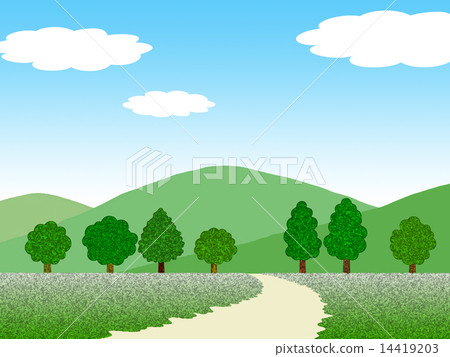 Mountains and trees and roads 14419203