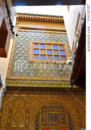 The mausoleum of Moulay Idris II who built Fez El Bal, the Tiles of Wailu, Moulay, Idris Temple The mausoleum of Moulay Idris II who built Fez El Bal, the Tiles of Wailu, Moulay, Idris Temple 14419387
