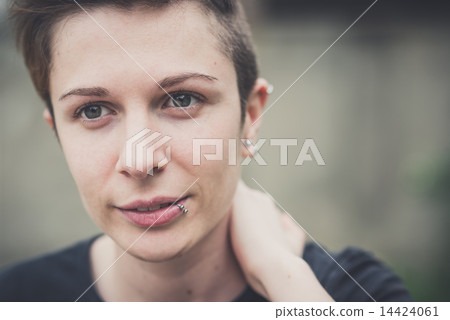 young lesbian stylish hair style woman 14424061