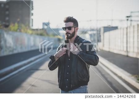 young handsome attractive bearded model man 14424268