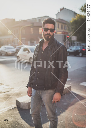 young handsome attractive bearded model man 14424477