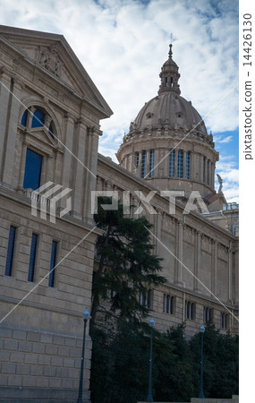 Low angle view of a museum, Palace Of Montjuic, Barcelona, Catalonia, Spain Low angle view of a museum, Palace Of Montjuic, Barcelona, Catalonia, Spain 14426130