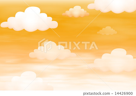 Orange sky with clouds Orange sky with clouds 14426900