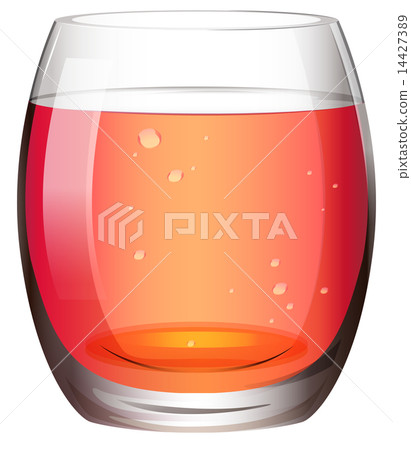 A clear drinking glass with juice 14427389
