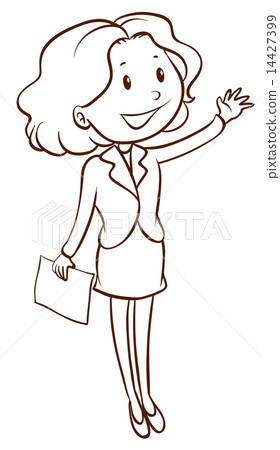 A simple sketch of an office worker A simple sketch of an office worker 14427399