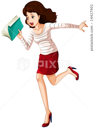 A woman in a hurry A woman in a hurry 14427401
