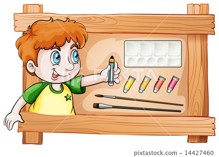 A frame with a young painter A frame with a young painter 14427460