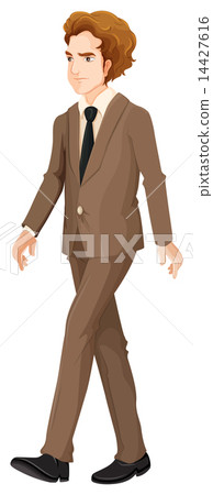A serious business person walking 14427616
