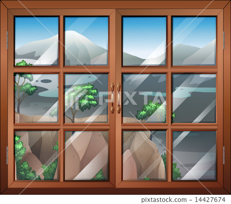 A closed window near the cliff A closed window near the cliff 14427674