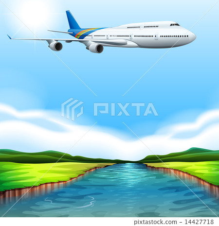 A passenger plane flying A passenger plane flying 14427718