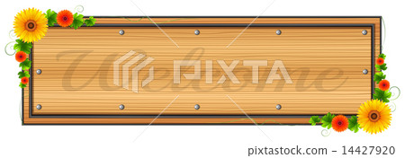 A wooden welcome signage 14427920