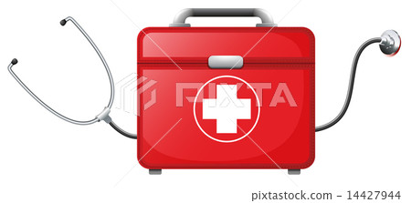 A stethescope inside a medical bag A stethescope inside a medical bag 14427944