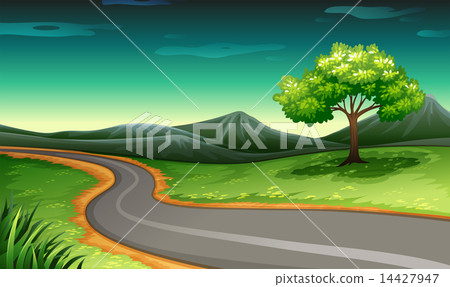 A road going to the mountain A road going to the mountain 14427947