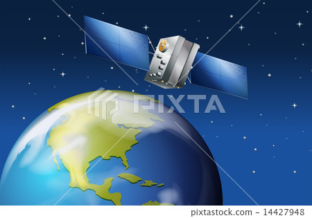 Satellite near the planet Earth Satellite near the planet Earth 14427948