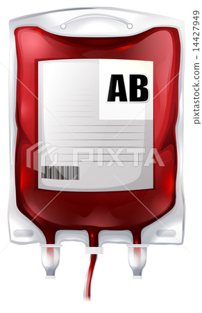 A blood bag with type AB blood A blood bag with type AB blood 14427949