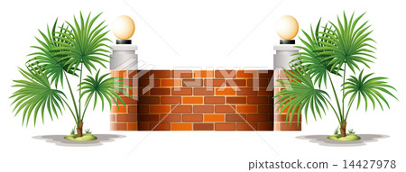 A barricade made of bricks 14427978