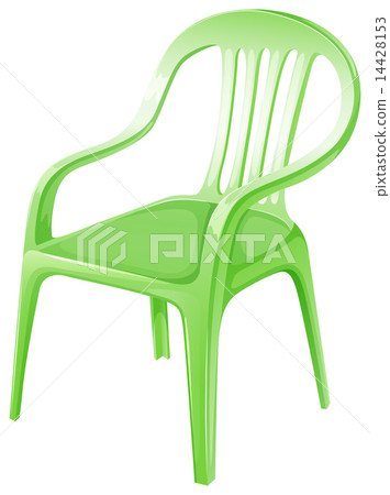 A green plastic chair 14428153