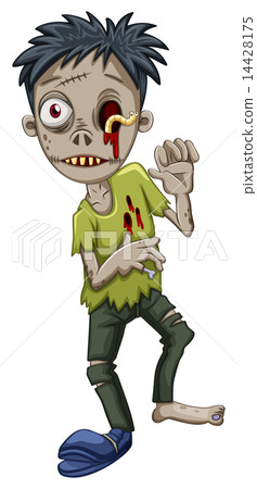 A zombie with a worm in the eye A zombie with a worm in the eye 14428175