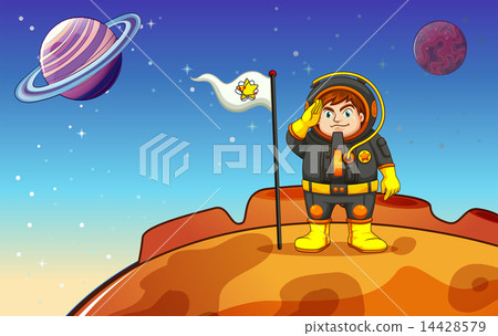 A man at the outerspace 14428579