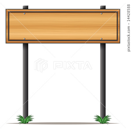 A rectangular wooden signboard A rectangular wooden signboard 14428588