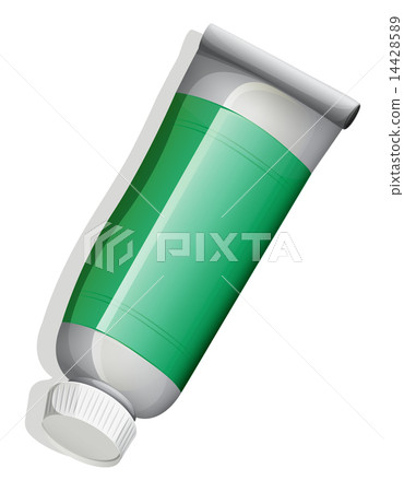A topview of a green medicinal tube 14428589