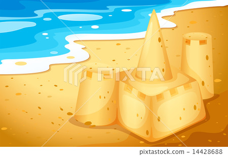 A sand castle at the beach A sand castle at the beach 14428688
