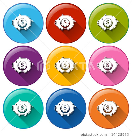 Piggy bank icons Piggy bank icons 14428923