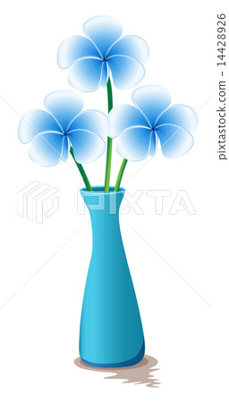 Blue flowers in a blue vase Blue flowers in a blue vase 14428926