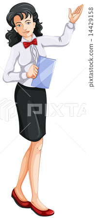 A female waiting staff A female waiting staff 14429158