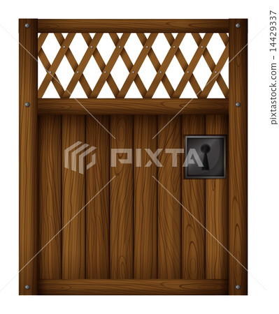 A wooden gate door 14429337